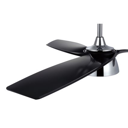 Lucci air 513072 - himmennettävä LED-kattotuuletin BRONX LED/18W/230V 3000/4000/6000K musta/kiiltävä kromi halkaisija 132 cm + kaukosäädin