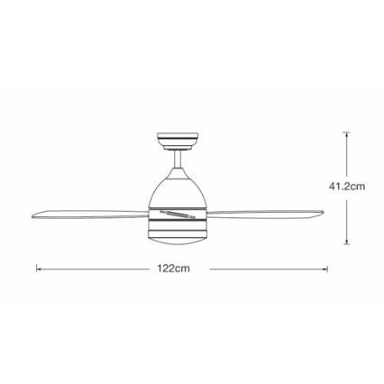 Lucci air 513075 - LED Kattotuuletin VECTOR LED/25W/230V 3000/4200/6500K valkoinen + kauko-ohjaus