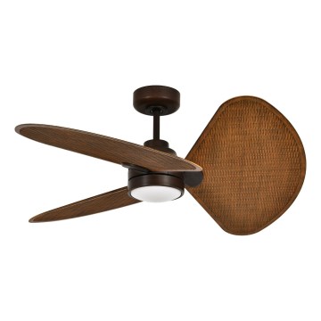 Lucci Air 51325649 - LED-himmennettävä kattotuuletin SABLE 1xGX53/12W/230V 3000/4000/5000K halkaisija 91,5 cm, ruskea + kaukosäädin
