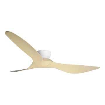 Lucci Air 514031 - Kattotuuletin KOTARA, halkaisija 137 cm, beige/valkoinen + kauko-ohjain