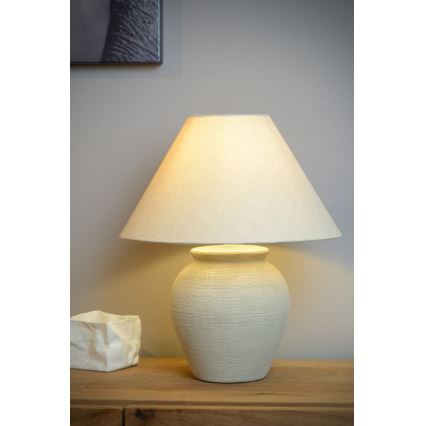Lucide 47507/81/38 - Pöytävalaisin RAMZI 1xE27/60W/230V beige
