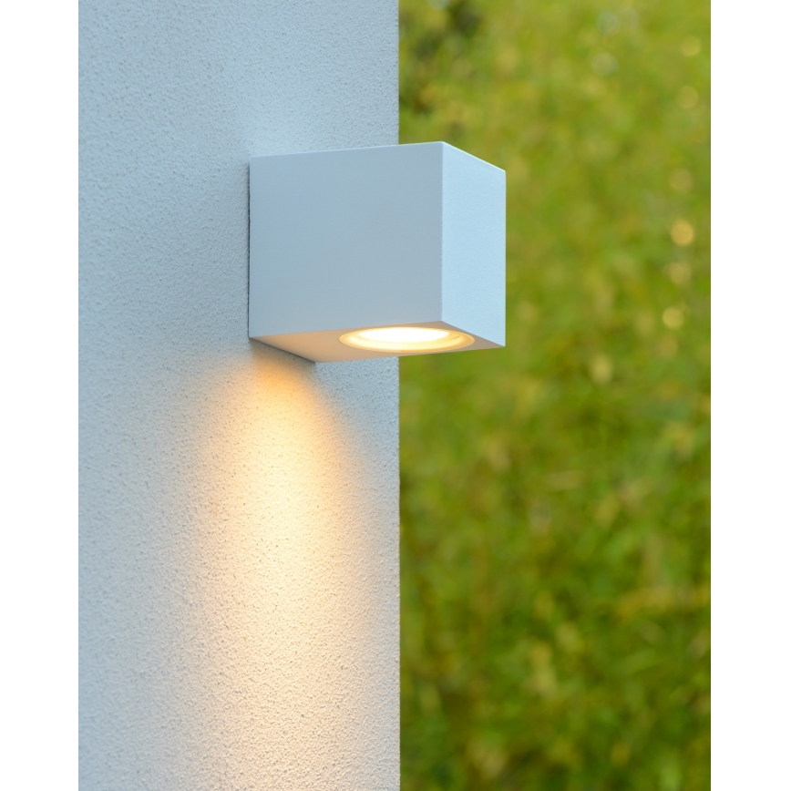 Lucide 69800/01/31 - Ulkoseinävalo ZARO 1xGU10/35W/230V IP44 valkoinen