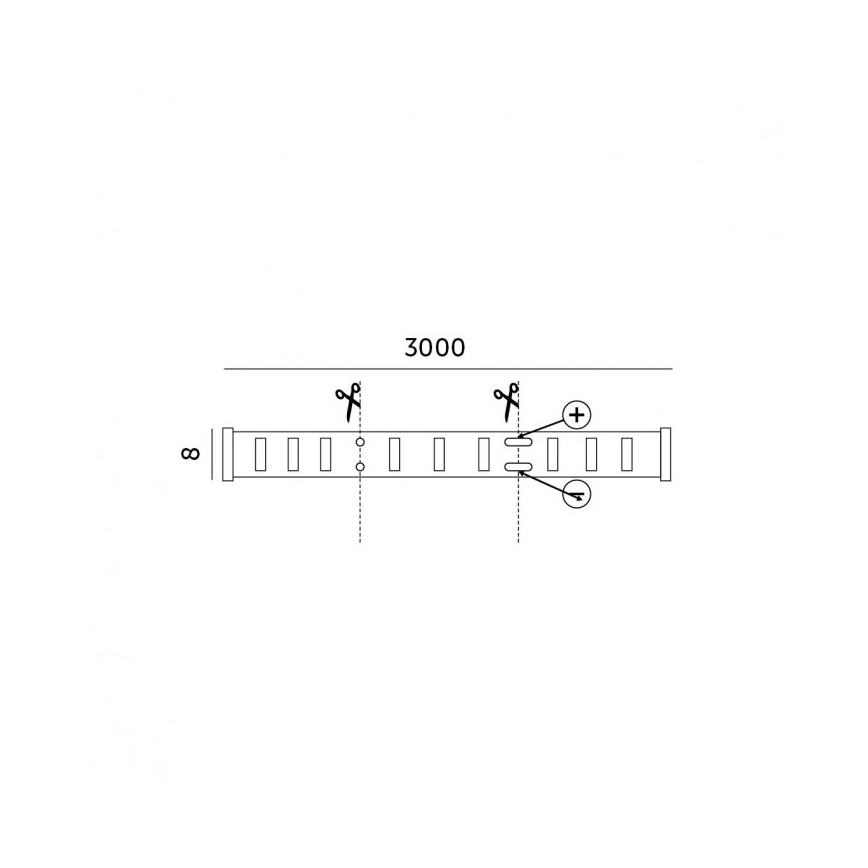 LED himmennettävä nauha LED/25W/230V 3m 4000K