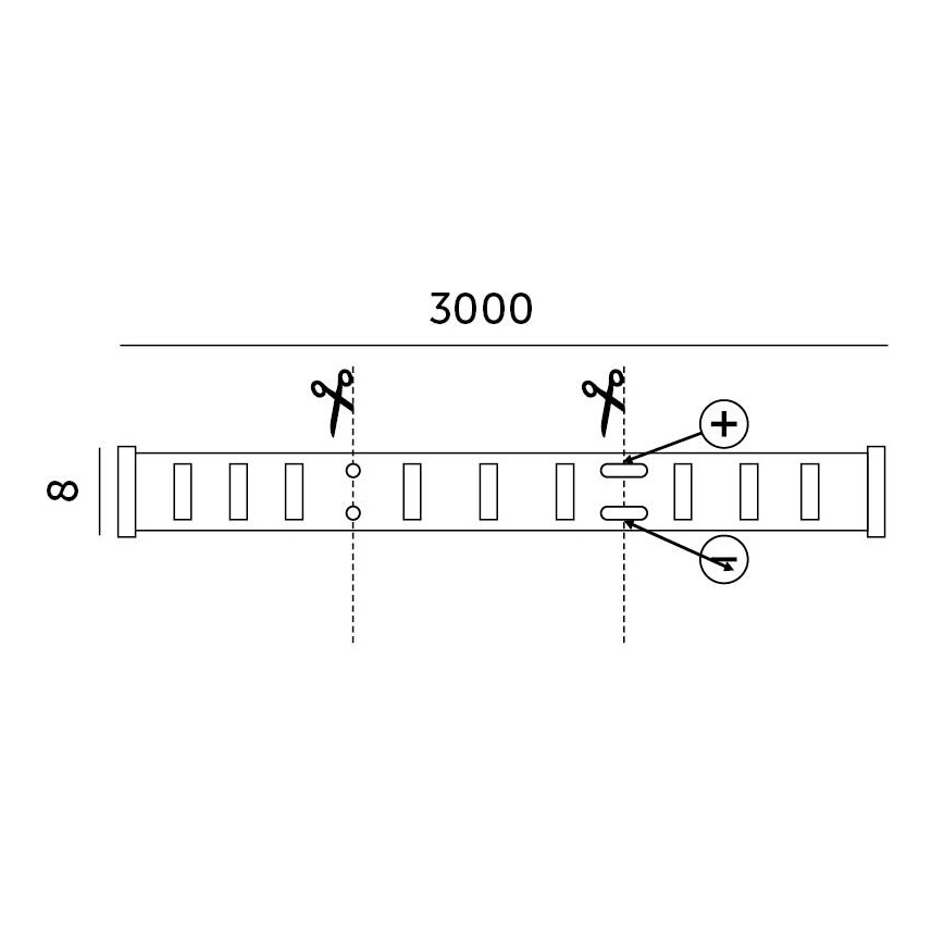 LED himmennettävä nauha LED/25W/230V 3m 4000K