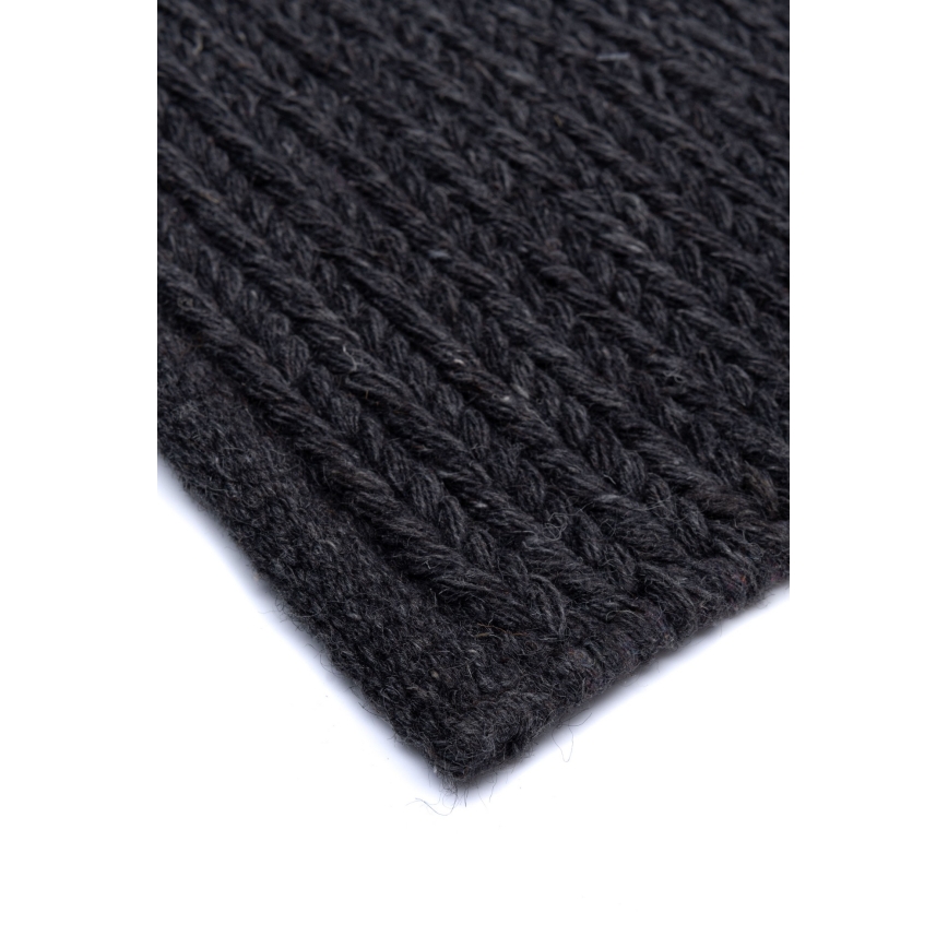 Luonnollinen matto FIR WOOL 160x230 cm 2600 g/m2 antrasiitti