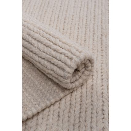Luonnollinen matto FIR WOOL 160x230 cm 2600 g/m2 kermanvärinen
