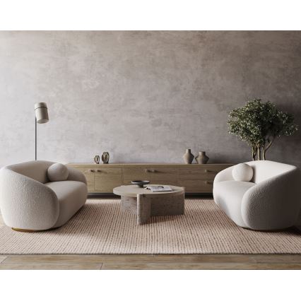 Luonnollinen matto FIR WOOL 200x300 cm 2600 g/m2 kermanvärinen
