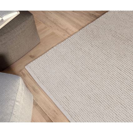 Luonnollinen matto FIR WOOL 200x300 cm 2600 g/m2 kermanvärinen