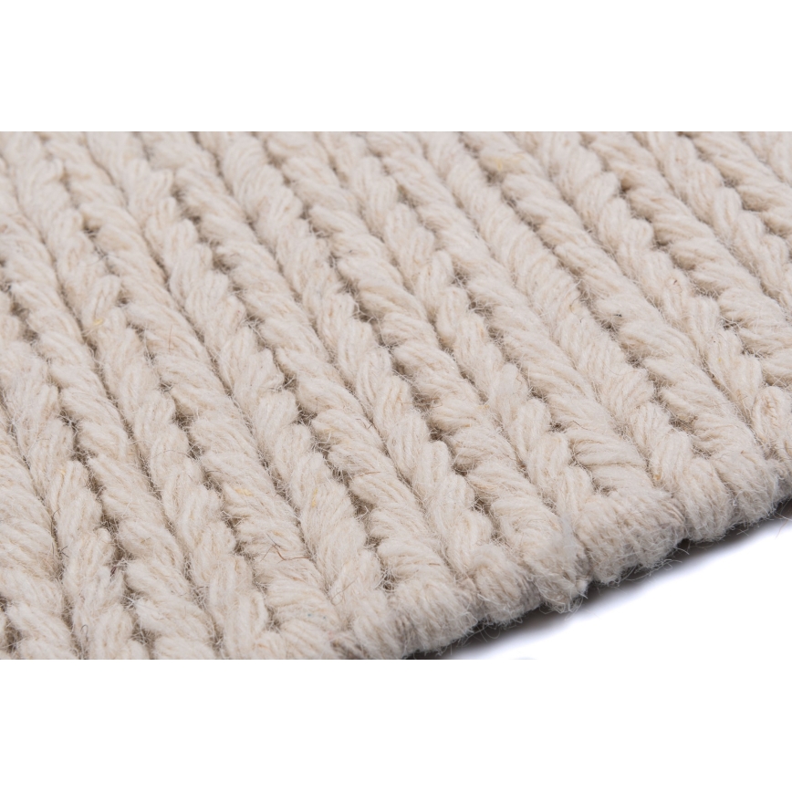 Luonnollinen matto FIR WOOL 200x300 cm 2600 g/m2 kermanvärinen
