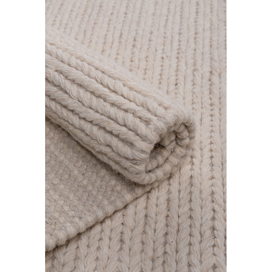 Luonnollinen matto FIR WOOL 200x300 cm 2600 g/m2 kermanvärinen