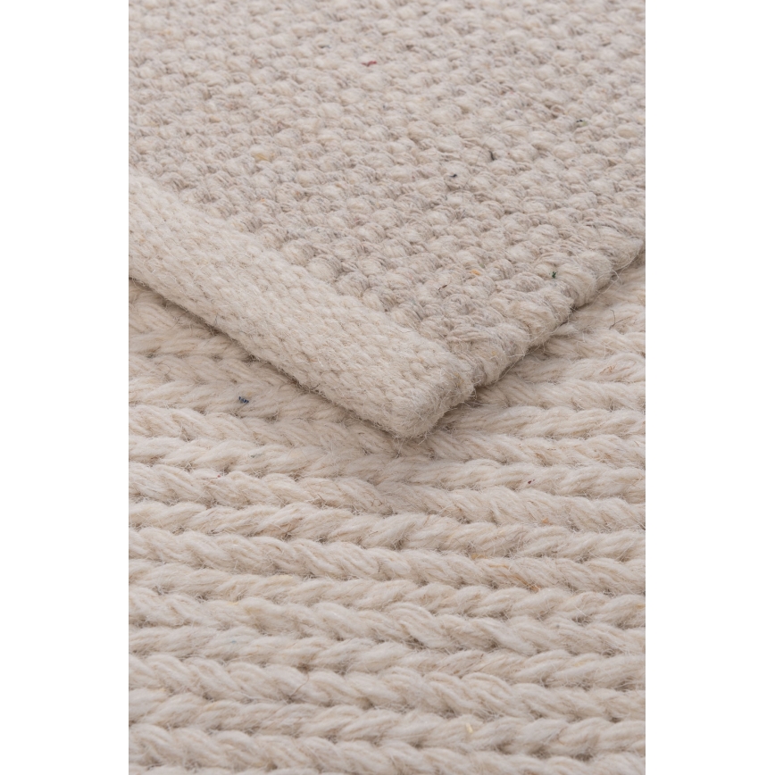 Luonnollinen matto FIR WOOL 200x300 cm 2600 g/m2 kermanvärinen