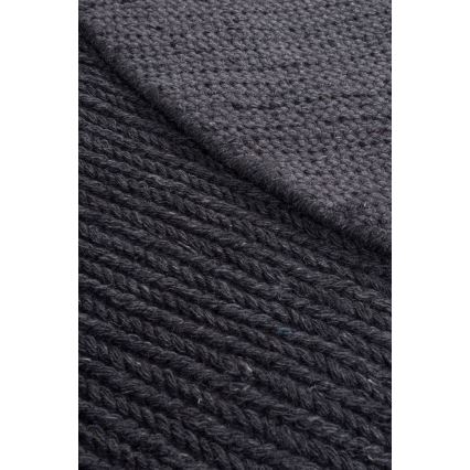Luonnollinen pyöreä FIR WOOL -matto, 160 cm, 2600 g/m2, antrasiitti