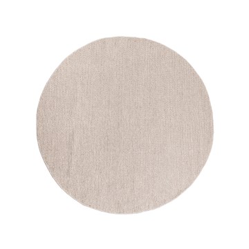 Luonnollinen pyöreä matto FIR WOOL 160 cm 2600 g/m2 beige