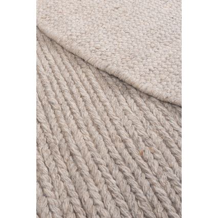 Luonnollinen pyöreä matto FIR WOOL 160 cm 2600 g/m2 beige
