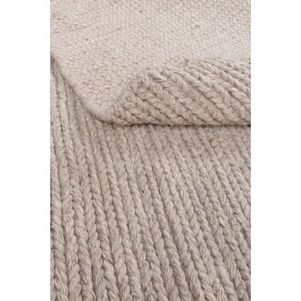 Luonnollinen pyöreä matto FIR WOOL 160 cm 2600 g/m2 beige