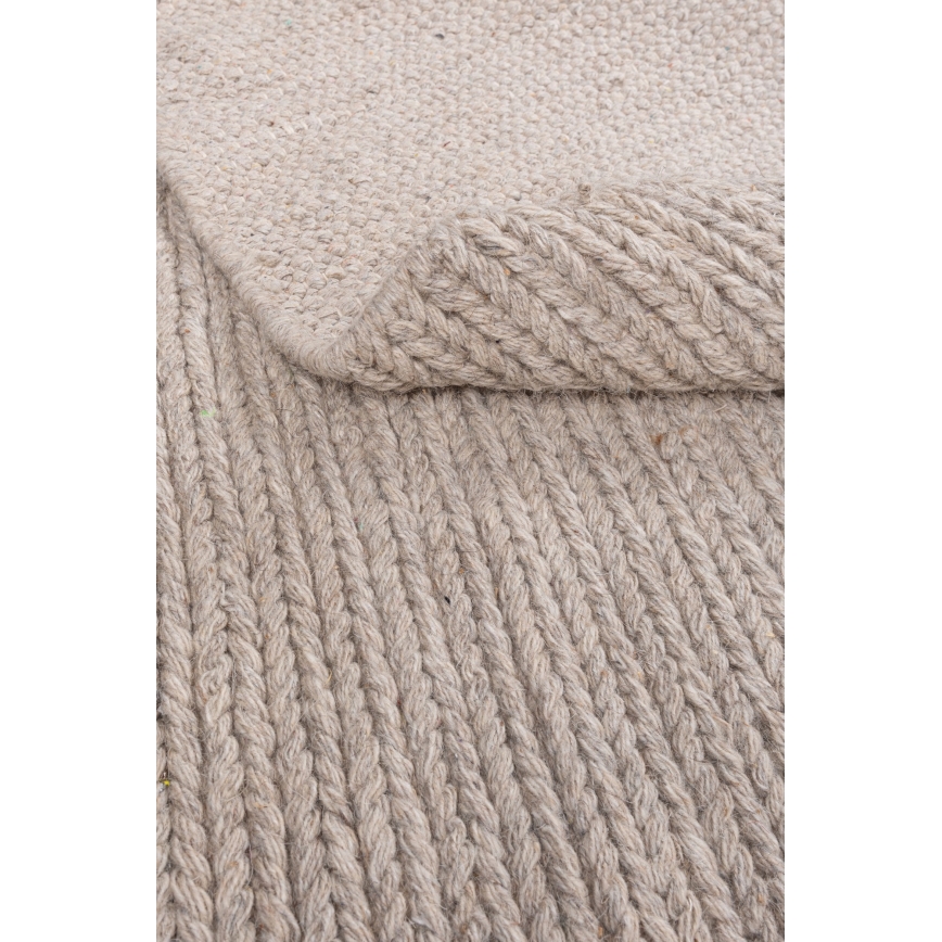Luonnollinen pyöreä matto FIR WOOL 160 cm 2600 g/m2 beige