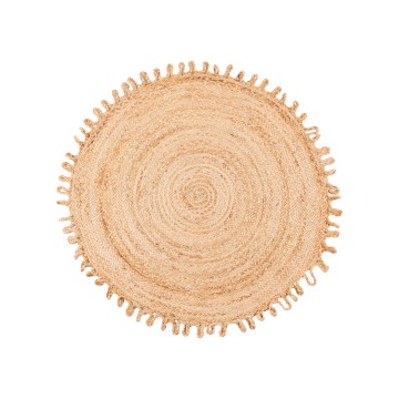 Luonnollinen pyöreä matto JUTA 100 cm beige