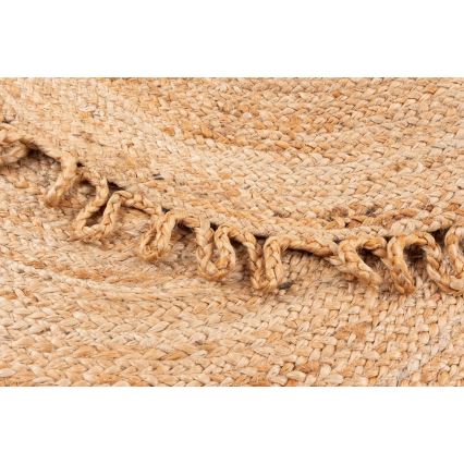 Luonnollinen pyöreä matto JUTA 100 cm beige