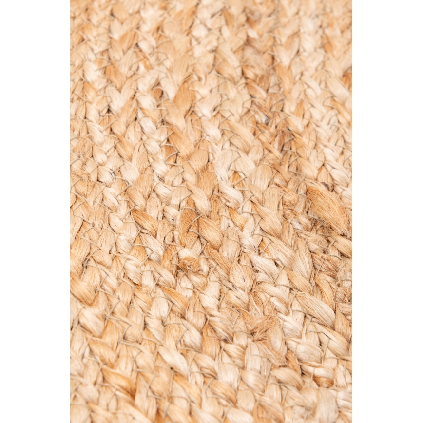 Luonnollinen pyöreä matto JUTA 100 cm beige