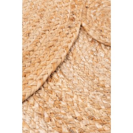 Luonnollinen pyöreä matto JUTA 140 cm beige