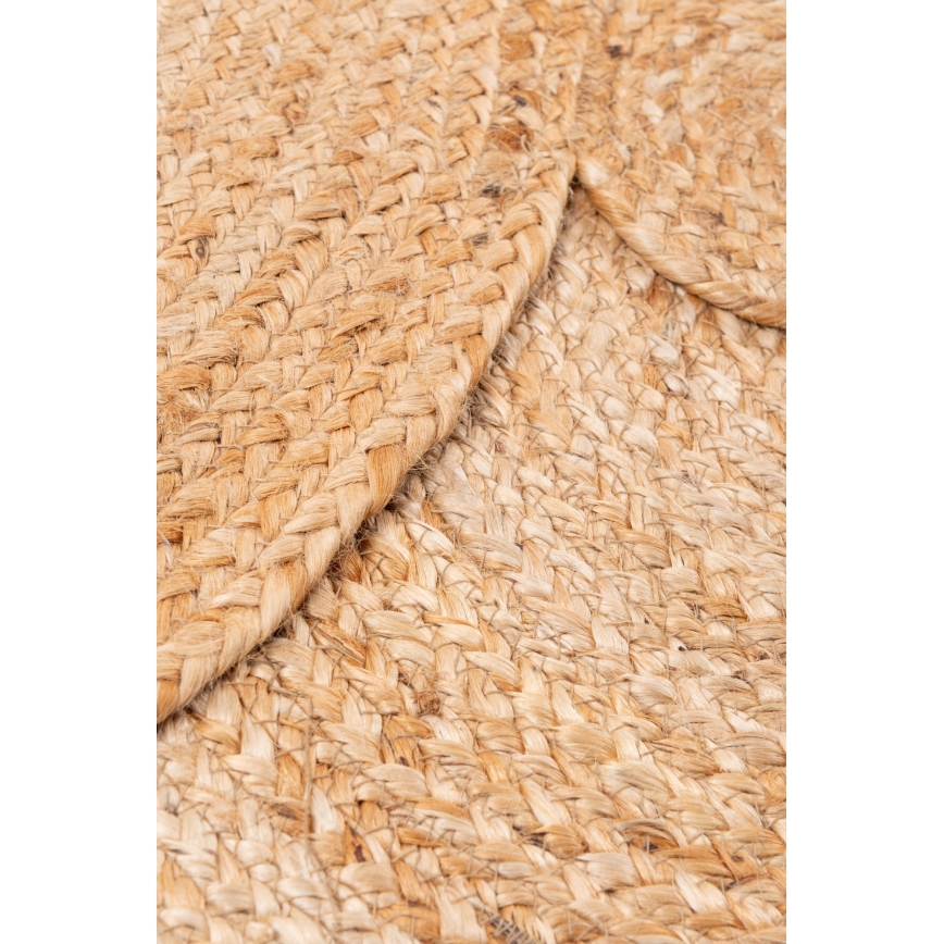 Luonnollinen pyöreä matto JUTA 140 cm beige
