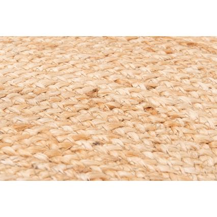 Luonnollinen pyöreä matto JUTA 140 cm beige