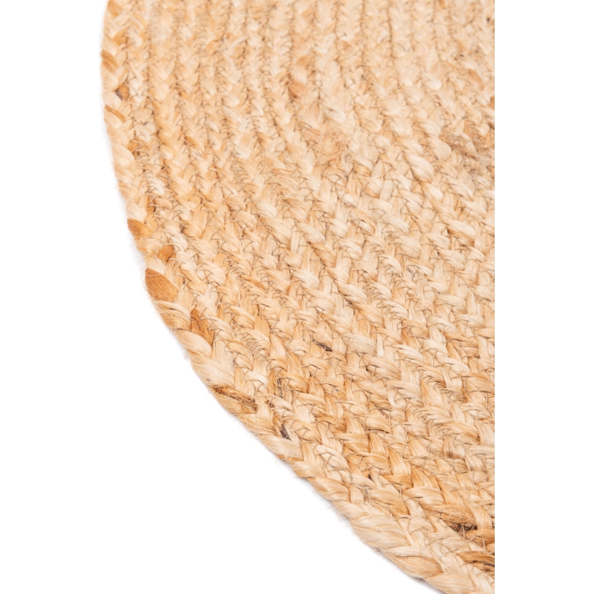 Luonnollinen pyöreä matto JUTA 140 cm beige