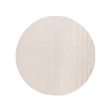 Luonnollinen pyöreä villamatto FIR WOOL 160 cm 2600 g/m2 kermanvärinen