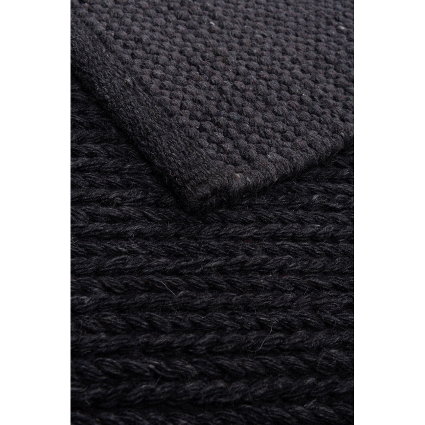 Luonnollinen villamatto FIR WOOL 70x140 cm 2600 g/m2 antrasiitti