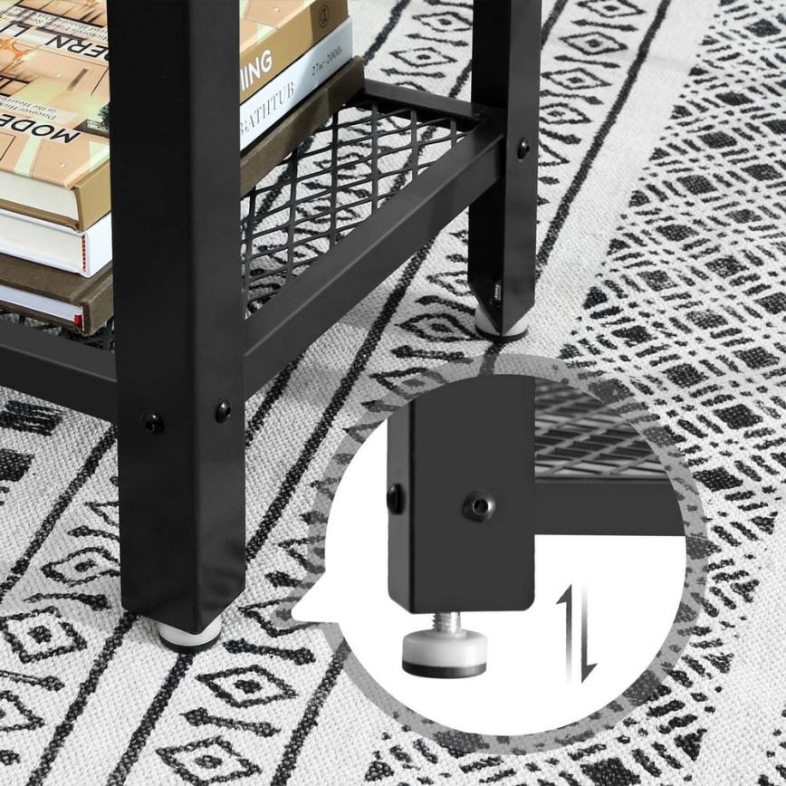 LUVOR-sivupöytä ruskea/musta