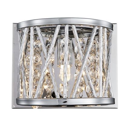 LUXERA 46063 - Seinävalaisin STIXX 1xG9/33W/230V hopea