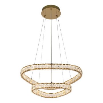 LUXERA 46152 - MIST LED-riippuvalaisin vaijerilla LED/65W/230V 4000K kultainen