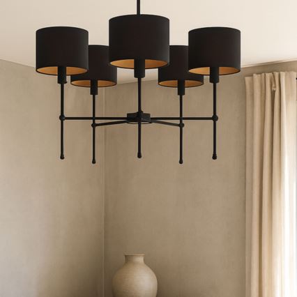 MADELA kattovalaisin varrella 5xE14/40W/230V musta