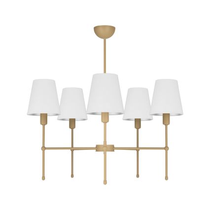 MADELA varrellinen kattovalaisin 5×E14/40W/230V, valkoinen/beige