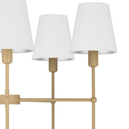 MADELA varrellinen kattovalaisin 5×E14/40W/230V, valkoinen/beige