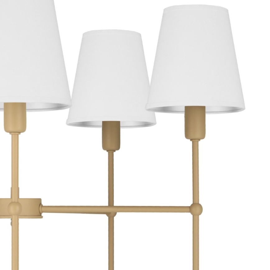 MADELA varrellinen kattovalaisin 5×E14/40W/230V, valkoinen/beige