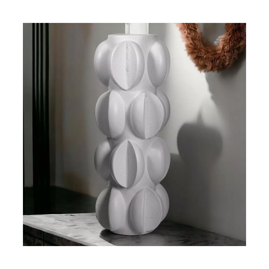 Maljakko 37x19 cm hartsi/mattavalkoinen