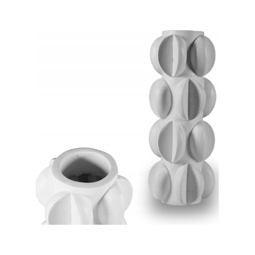 Maljakko 37x19 cm hartsi/mattavalkoinen