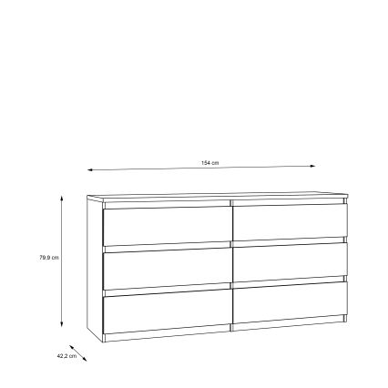 MAO-lipasto laatikoilla, artisan-tammi