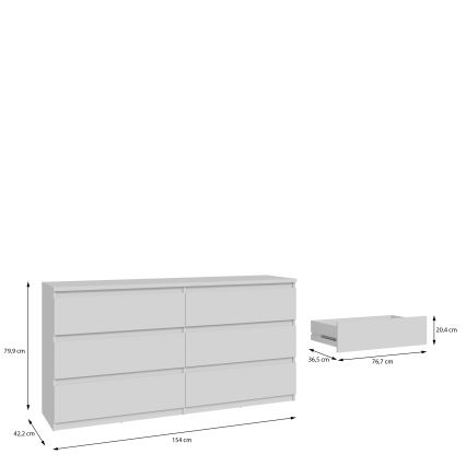 MAO-valkoinen lipasto