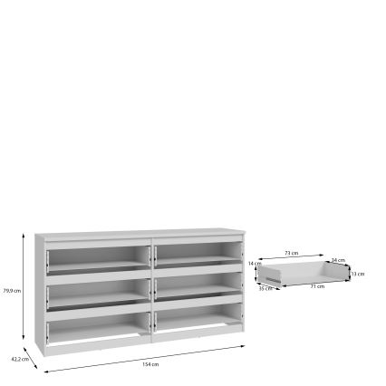 MAO-valkoinen lipasto