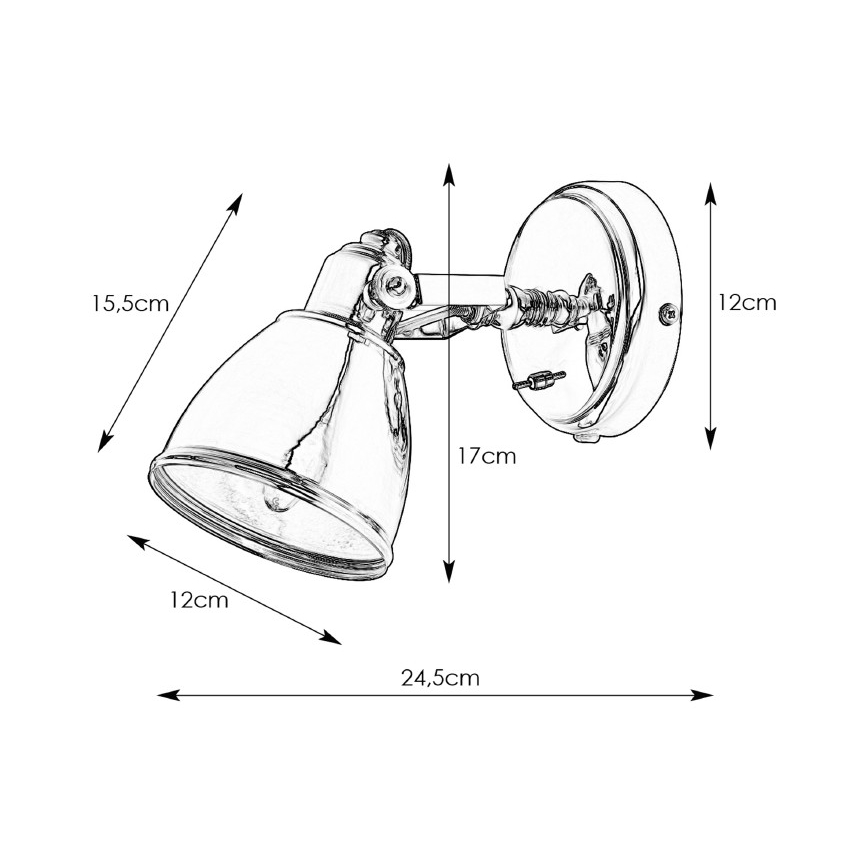 Markslöjd 104048 - Seinävalaisin FJÄLLBACKA 1xE14/40W/230V messinki