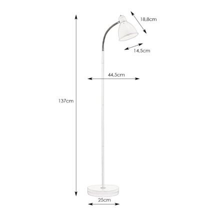 Markslöjd 104842 - Lattialamppu NITTA 1xE27/60W/230V