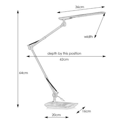 Markslöjd 105683 - LED-pöytävalaisin STUDY LED/5W/230V