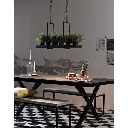 Markslöjd 105780 - Himmennettävä LED-kattokruunu ketjussa TRAY 3xLED/3W/230V musta