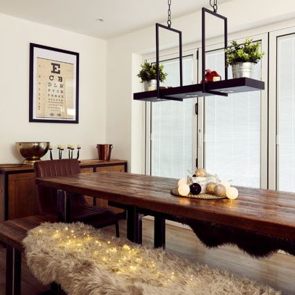 Markslöjd 105780 - Himmennettävä LED-kattokruunu ketjussa TRAY 3xLED/3W/230V musta