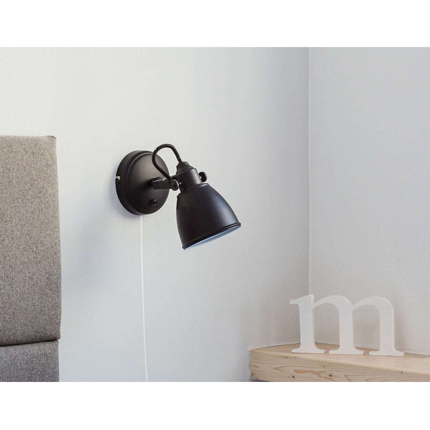 Markslöjd 105814 - Seinävalaisin FJÄLLBACKA 1xE14/40W/230V musta