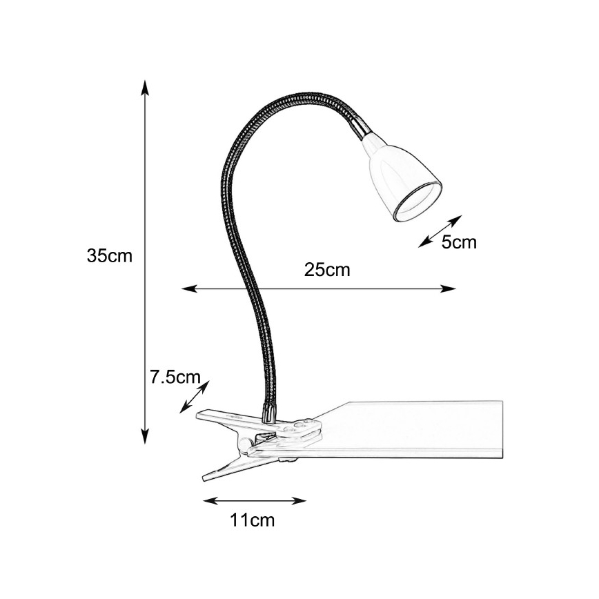 Markslöjd 106091 - LED-pöytälamppu pidikkeellä TULIP LED/3W/230V valkoinen