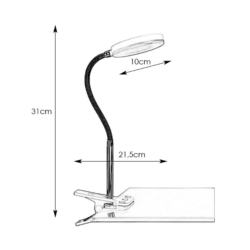 Markslöjd 106471 - LED-lamppu kiinnikkeellä FLEX LED/5W/230V