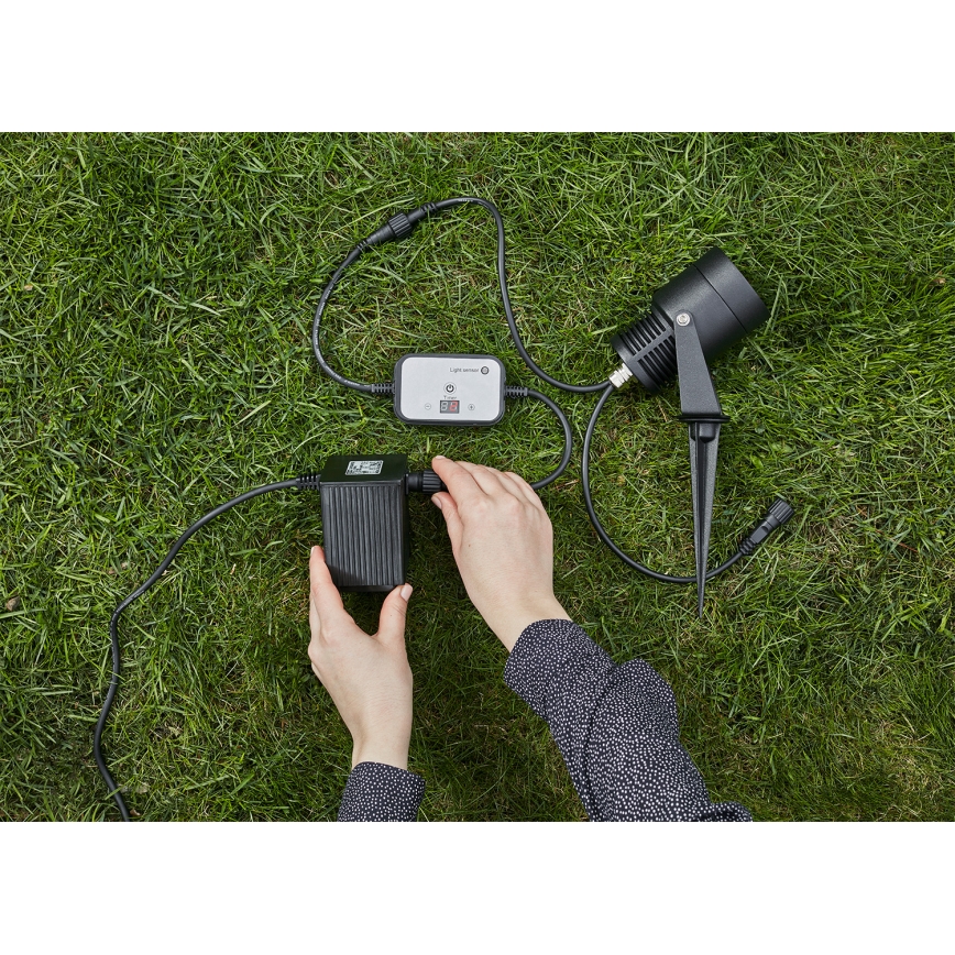 Markslöjd 106936 - Hämäräanturi ajastimella GARDEN24 24V IP44